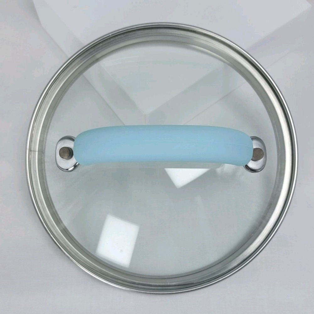 Rachel Ray Replacement Glass Lid 6" Inside Rim Pot Pan Lt Blue